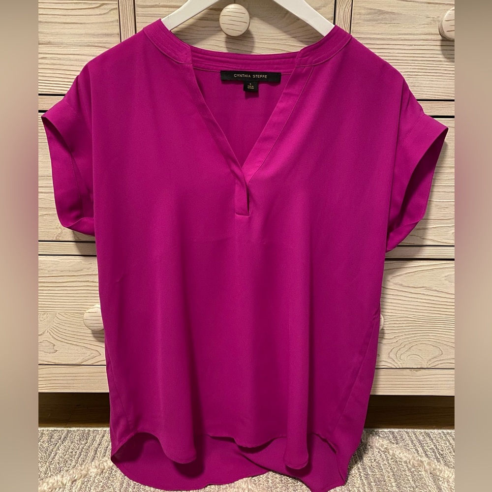 Cynthia Steffe Dark magenta blouse Small